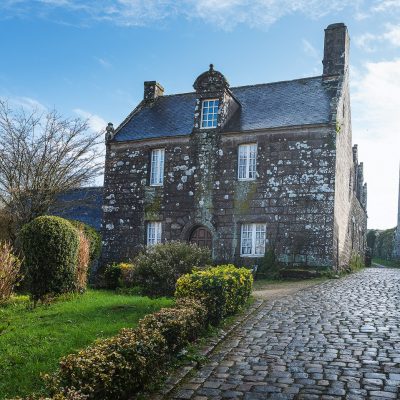 Typical house made of stones in Locronan